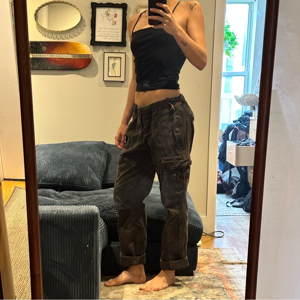 Vintage Grey Camo Cargo Pants